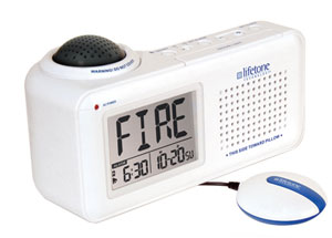  Lifetone HL Bedside Fire Alarm and Clock